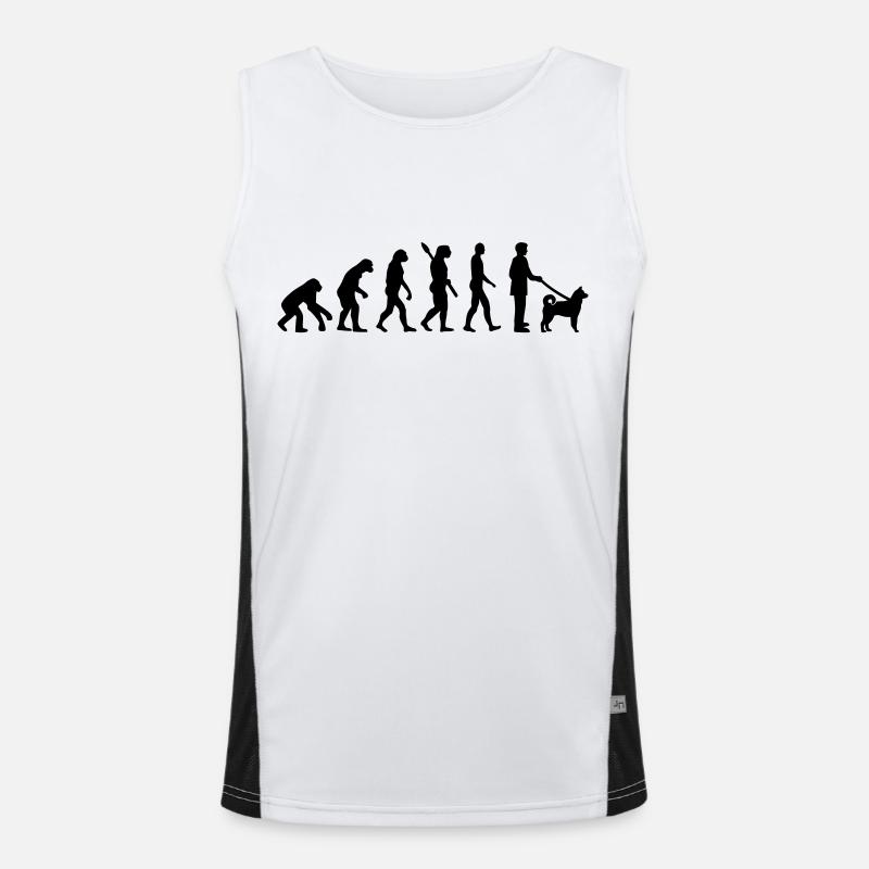 Norwegian Elkhound Men's Functional Contrast Tank Top 