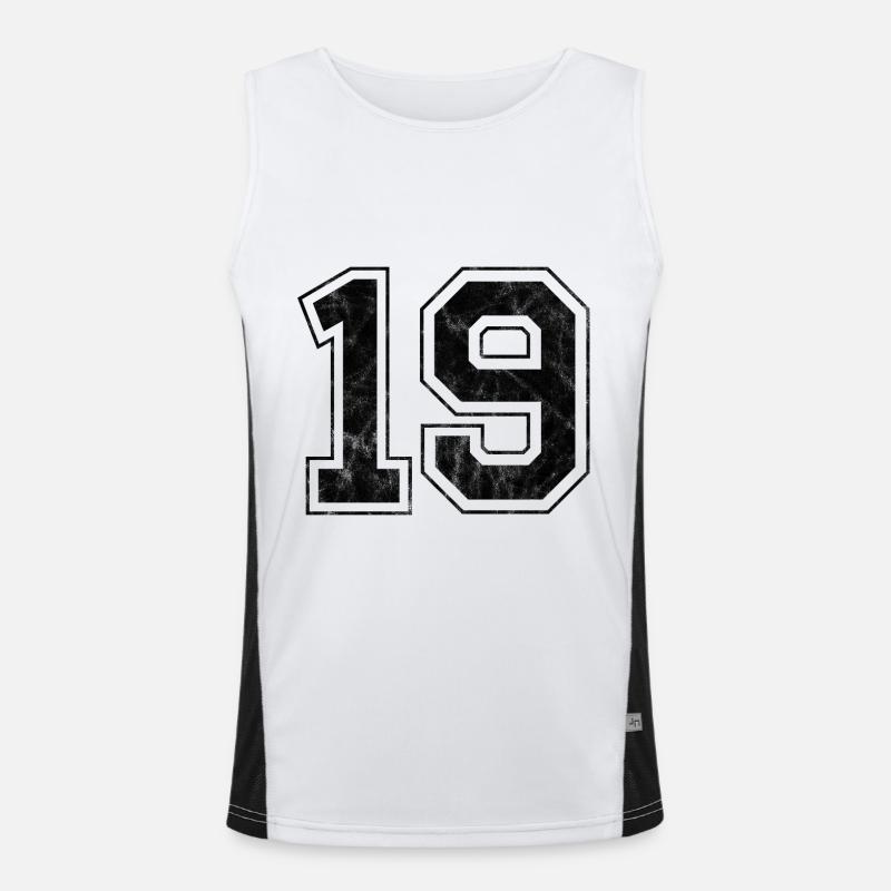 Number 19 Men's Functional Contrast Tank Top 