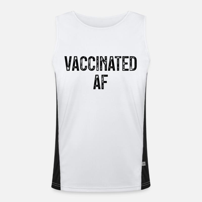 #Vaccinated Débardeur respirant contrasté Homme 