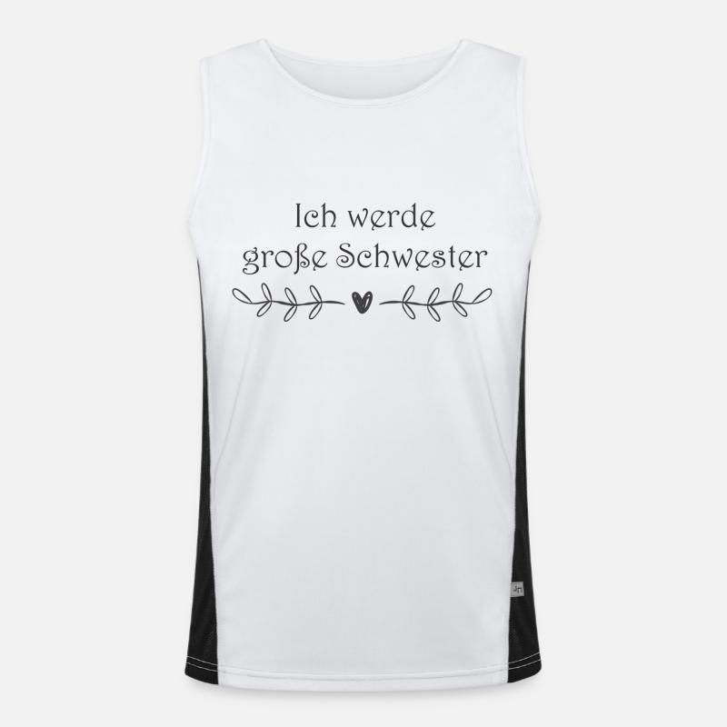 Ich werde große Schwester Funktionelles Kontrast-Tank Top für Männer 