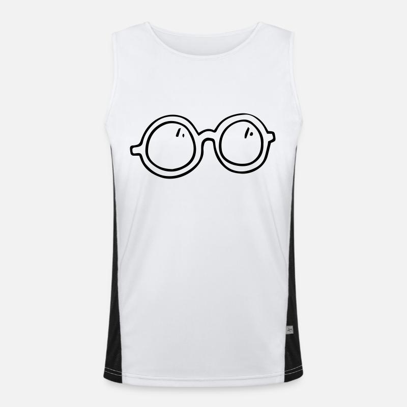 Glasses Vision Aid Spectacle Snake Gift Idea Men's Functional Contrast Tank Top 