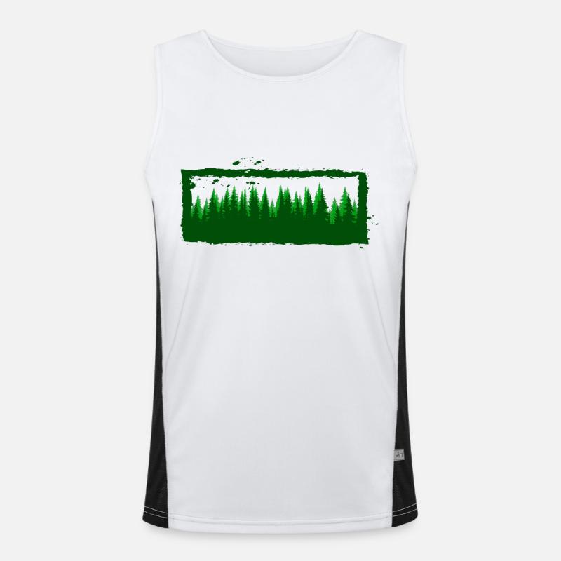 Rétro Forest Natural Tree Forester Lumberjack Coole Débardeur respirant contrasté Homme 