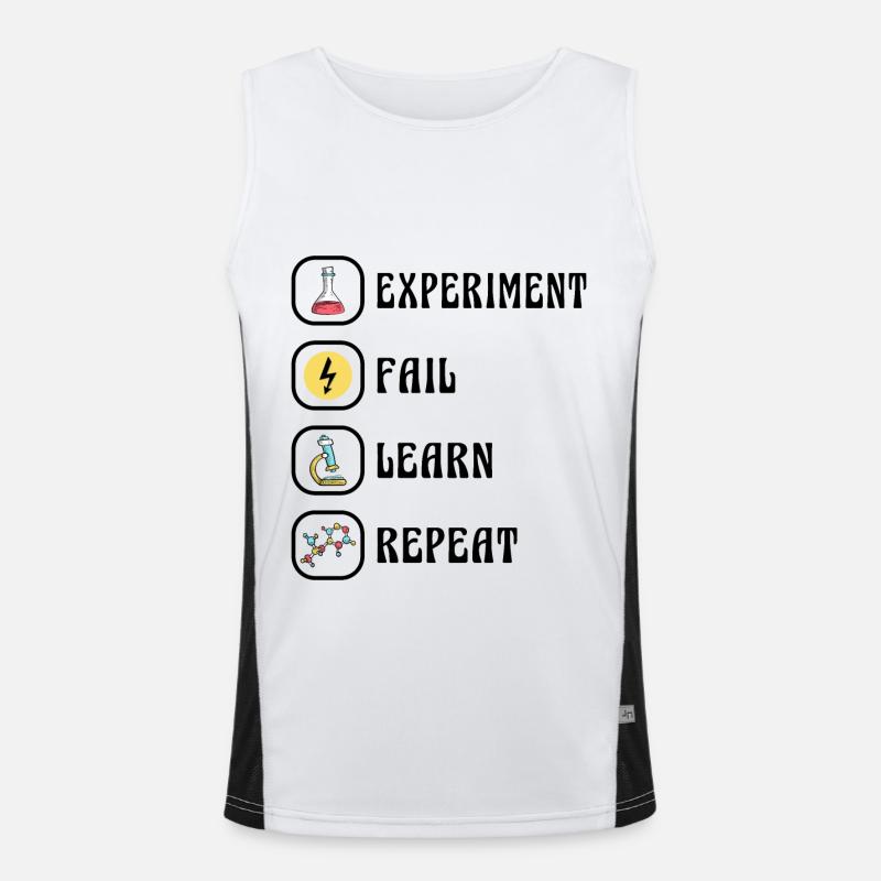 Science Physics Chemistry Experiment Men's Functional Contrast Tank Top 