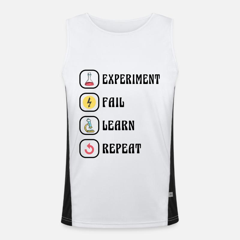 Science Physics Chemistry Experiment Men's Functional Contrast Tank Top 