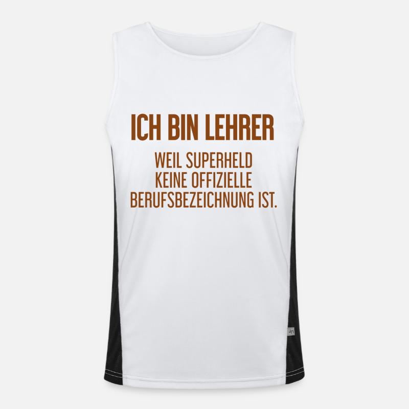 Lehrer - Mein offizieller Superhelden-Beruf! Funktionelles Kontrast-Tank Top für Männer 