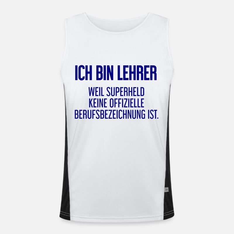 Lehrer - Mein offizieller Superhelden-Beruf! Funktionelles Kontrast-Tank Top für Männer 
