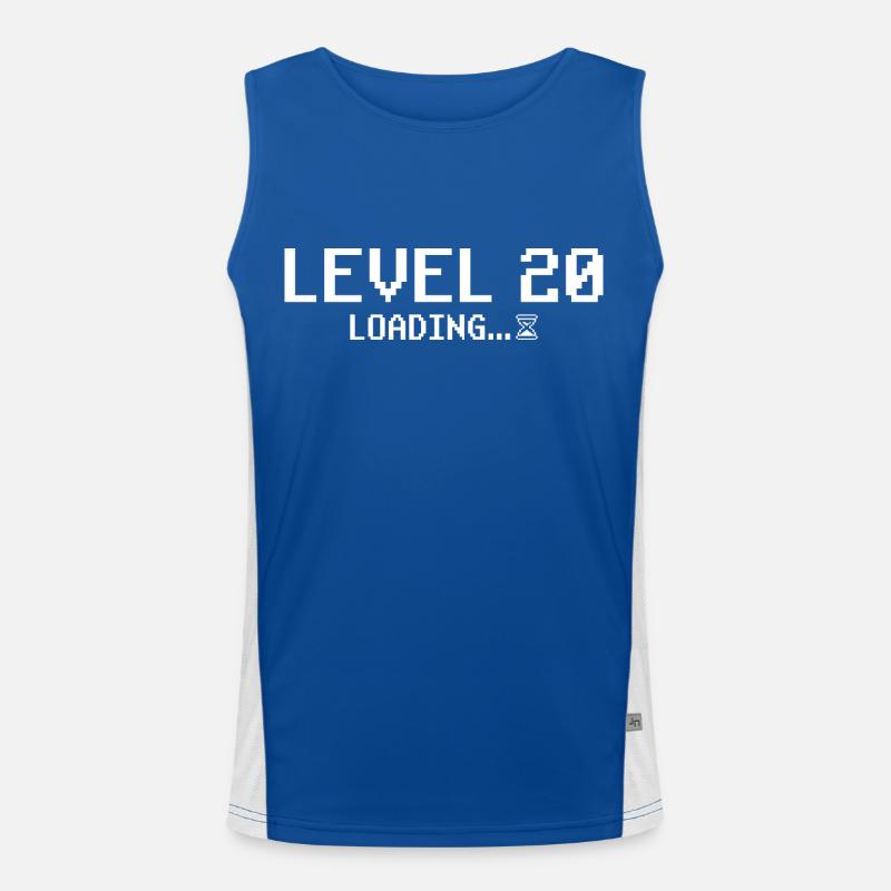 20. Geburtstag Level 20 Gaming Funktionelles Kontrast-Tank Top für Männer 