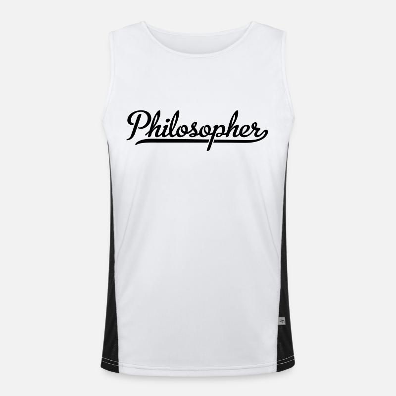 Philosopher - Men's Functional Contrast Tank Top  - white/black