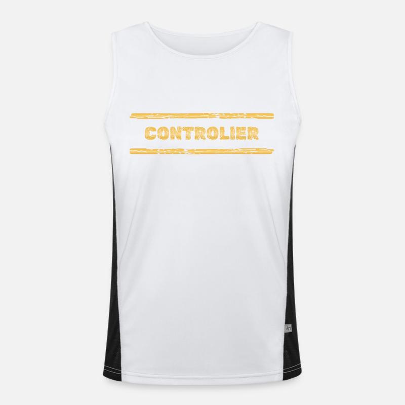 Beruf Controller Funktionelles Kontrast-Tank Top für Männer 