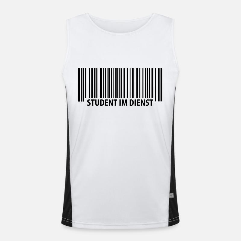 Student im Dienst Funktionelles Kontrast-Tank Top für Männer 