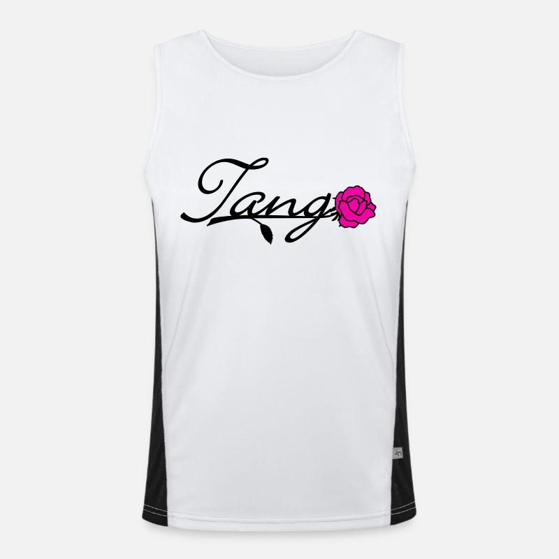 Tango with Rose / Tango mit Rose (2c) Men's Functional Contrast Tank Top 