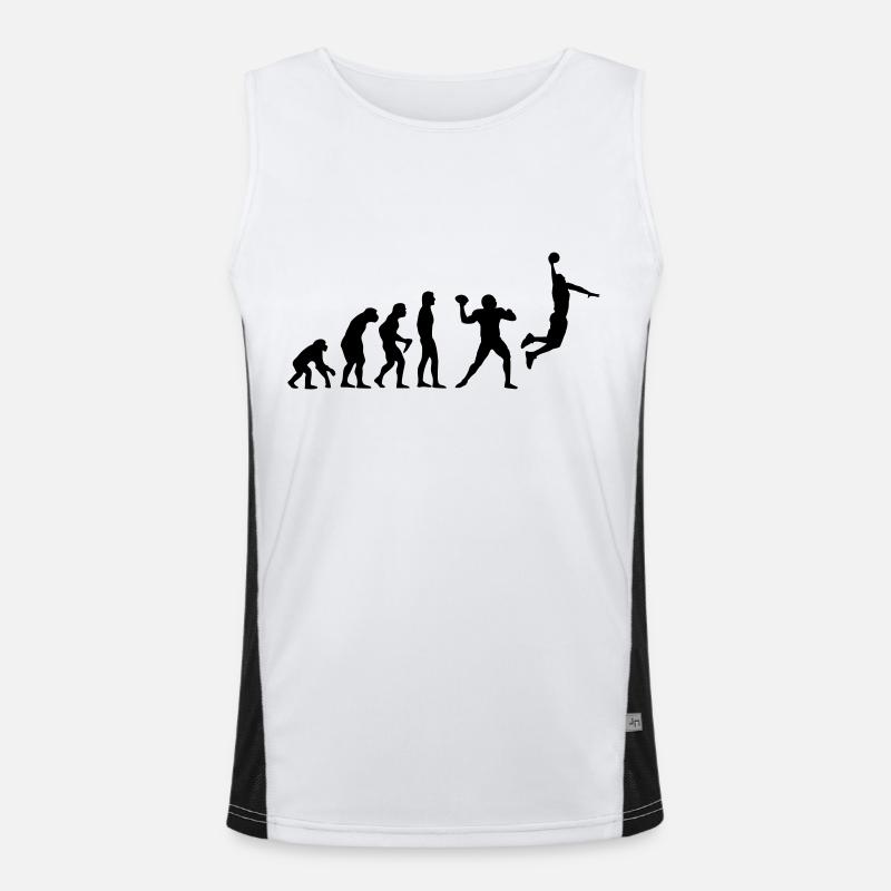 Basketball Evolution - Men's Functional Contrast Tank Top  - white/black