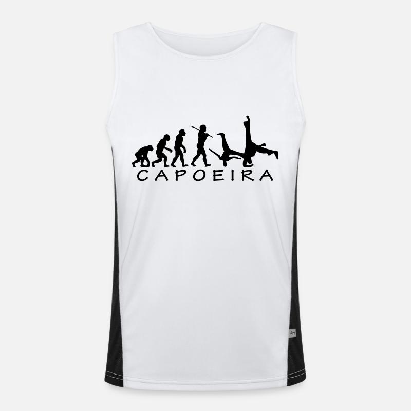 Capoeira Evolution - Men's Functional Contrast Tank Top  - white/black