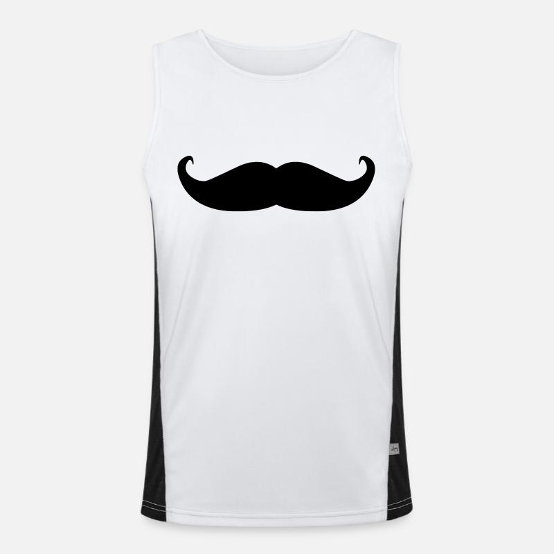 Bart / Moustache Funktionelles Kontrast-Tank Top für Männer 