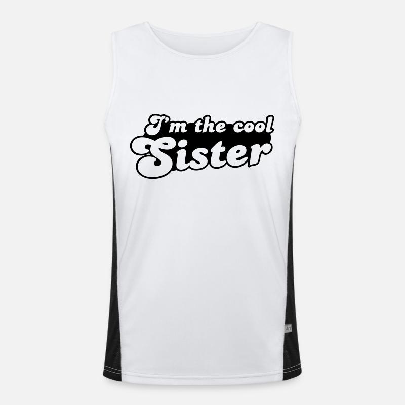 Ich bin die Schwester COOL Funktionelles Kontrast-Tank Top für Männer 