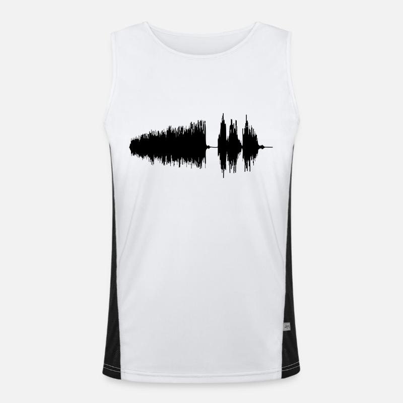 Waveform - Men's Functional Contrast Tank Top  - white/black