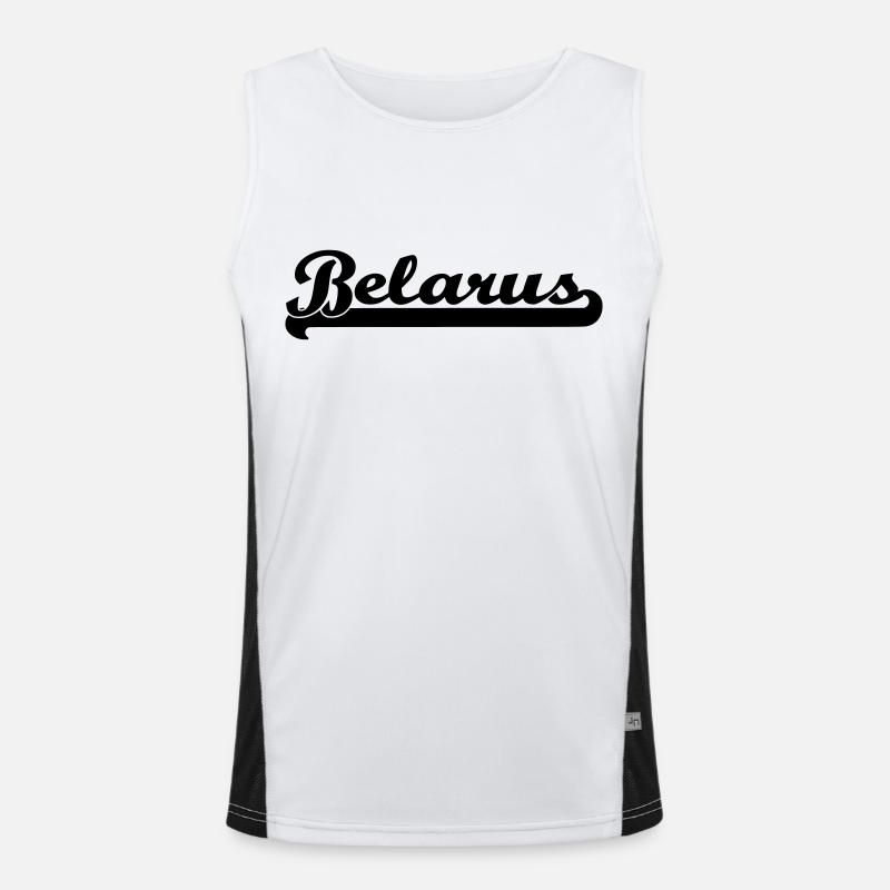 belarus writing Men's Functional Contrast Tank Top 