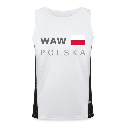 WAW POLSKA dark-lettered 400 dpi - Men's Functional Contrast Tank Top 