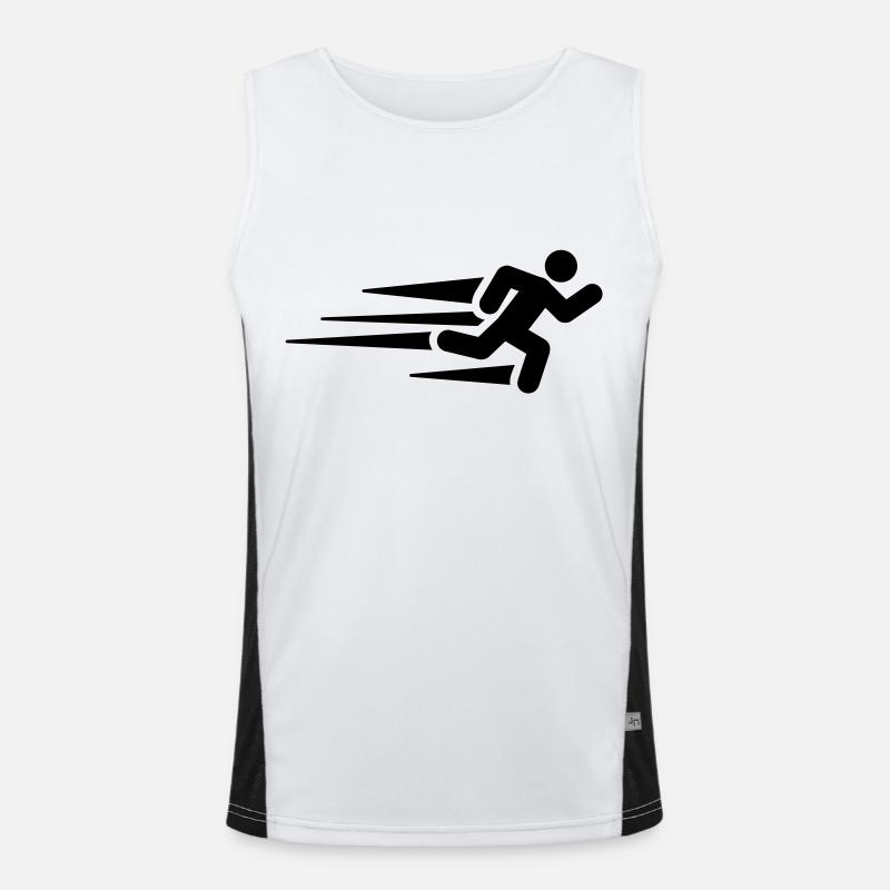 running__man_f1 Débardeur respirant contrasté Homme 