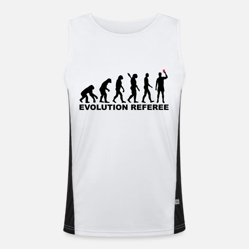 Evolution Referee - Men's Functional Contrast Tank Top  - white/black