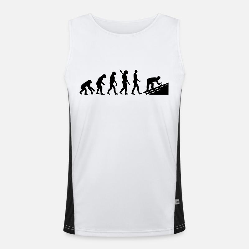 Evolution Roofer - Men's Functional Contrast Tank Top  - white/black