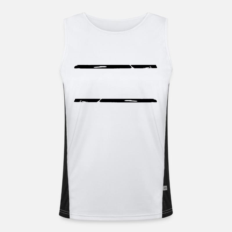 2 lignes coups de pinceau Graffiti Débardeur respirant contrasté Homme 