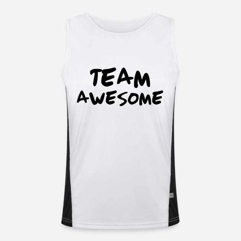 Team Awesome Funktionelles Kontrast-Tank Top für Männer 