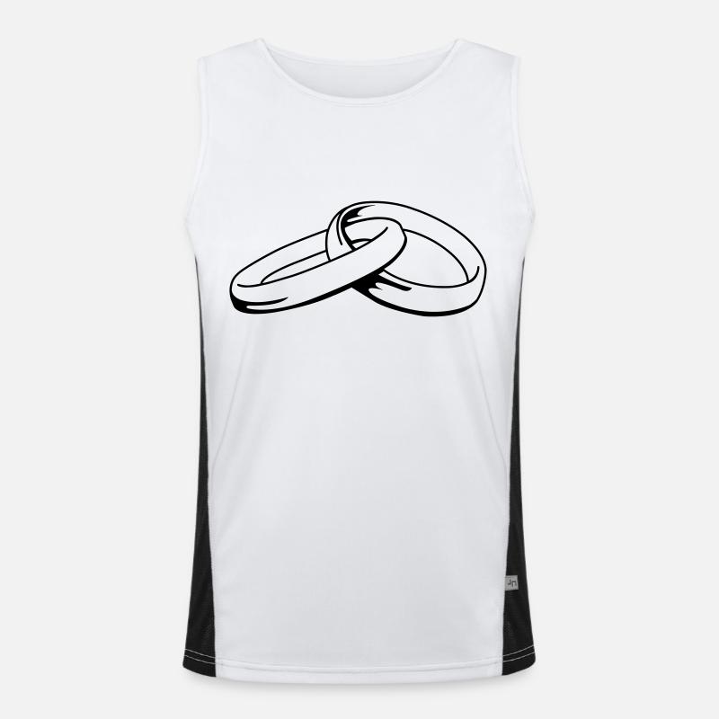 eheringe_01 - Men's Functional Contrast Tank Top  - white/black