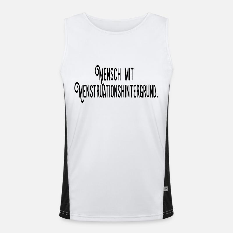 Mensch mit Menstruationshintergrund Funktionelles Kontrast-Tank Top für Männer 