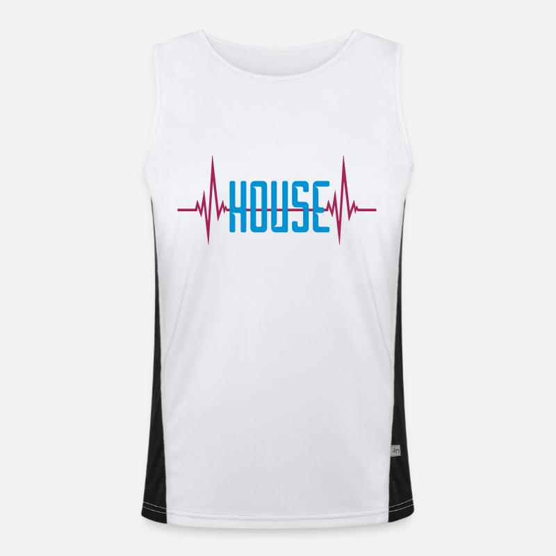 Frequency House Puls Logo Débardeur respirant contrasté Homme 