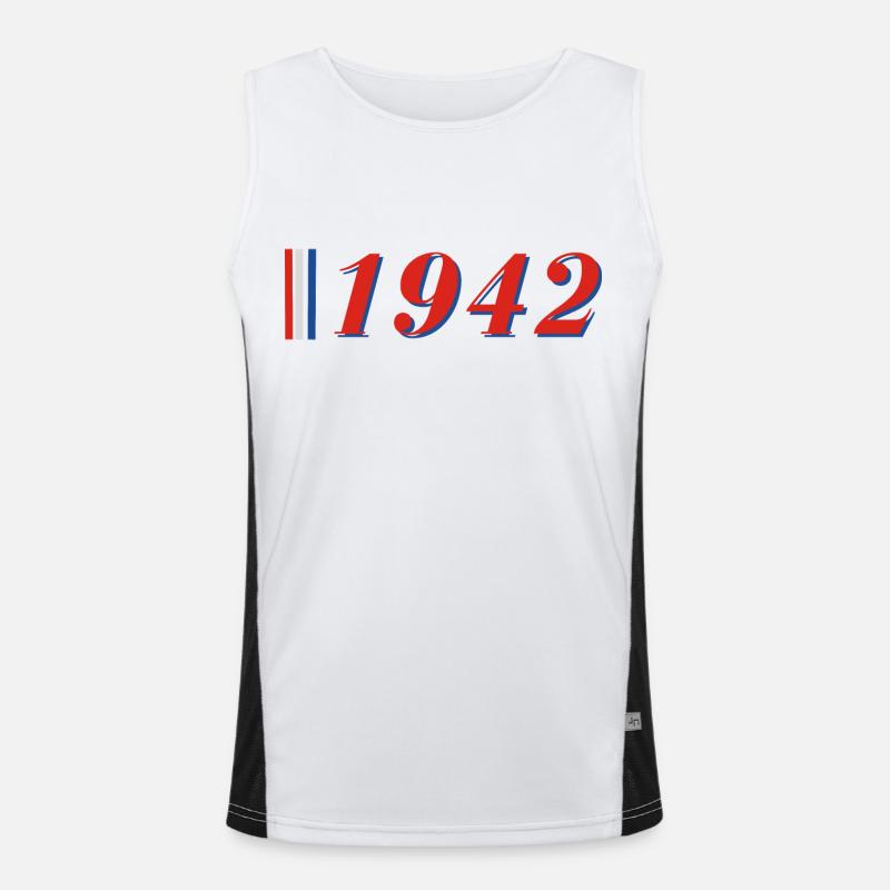 Year 1942 Men's Functional Contrast Tank Top 