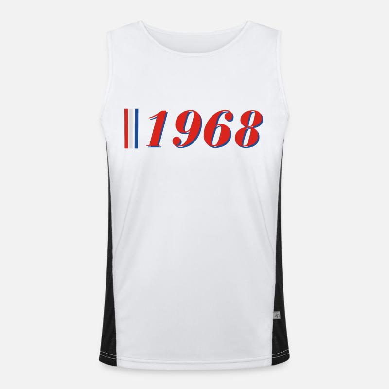 Year 1968 Men's Functional Contrast Tank Top 
