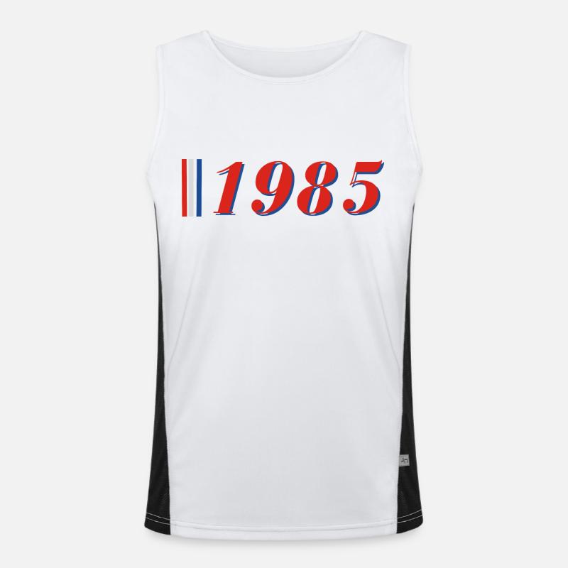 Year 1985 Men's Functional Contrast Tank Top 