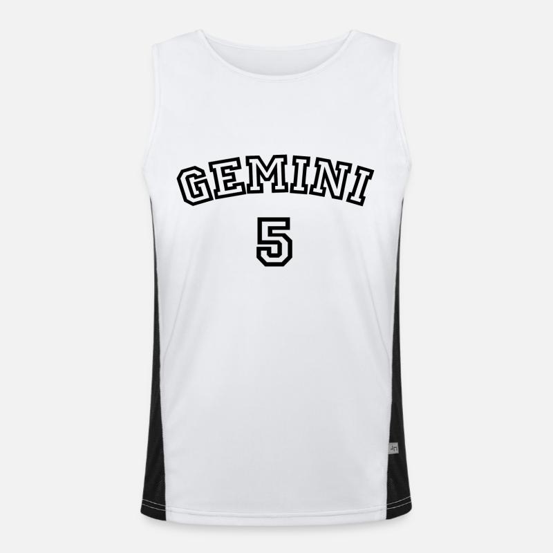 Zodiac Line "Trikot-Style" - Gemini Funktionelles Kontrast-Tank Top für Männer 