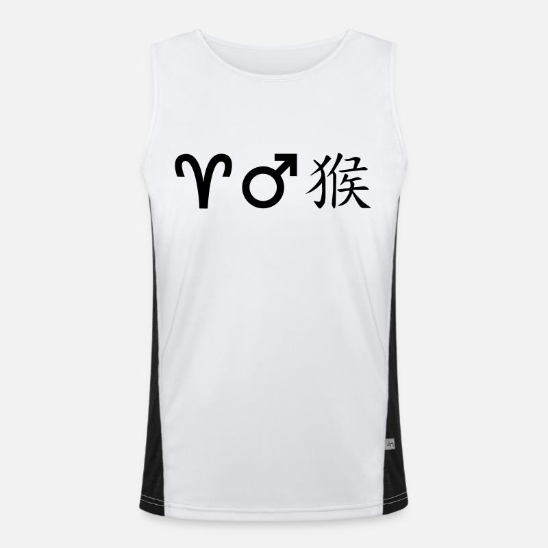 widder mars affe Funktionelles Kontrast-Tank Top für Männer 