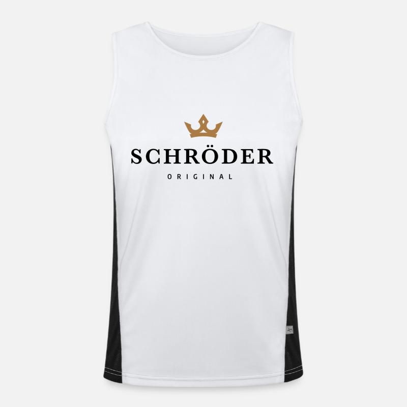 Schroeder - Men's Functional Contrast Tank Top - white/black