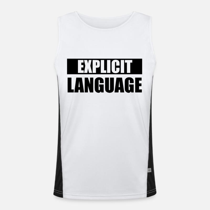 Grobe Sprache Funktionelles Kontrast-Tank Top für Männer 