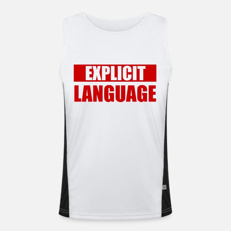 Grobe Sprache - Rot Funktionelles Kontrast-Tank Top für Männer 