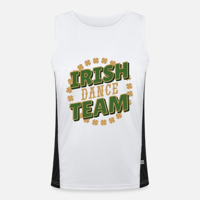 Irish Dance Team Funktionelles Kontrast-Tank Top für Männer 