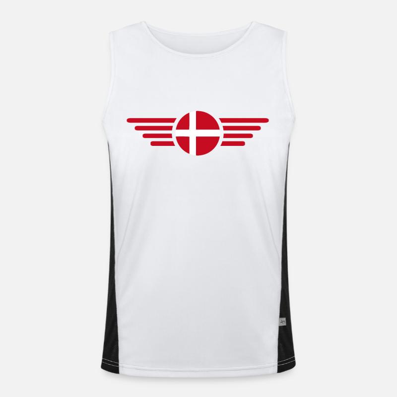 Denmark Style Design T-Shirt Men's Functional Contrast Tank Top 