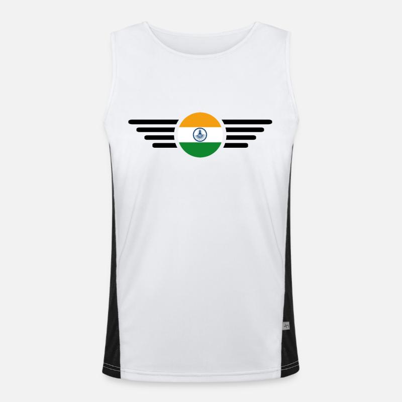 T-shirt de conception de style indien Débardeur respirant contrasté Homme 