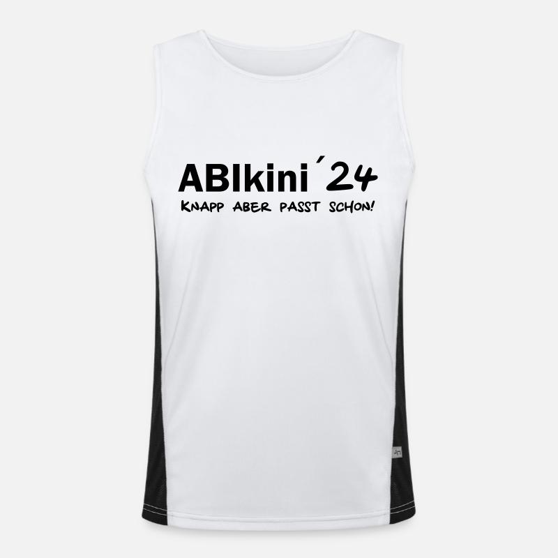 Abikini 24 - Abi Motto 2024 Abitur Funktionelles Kontrast-Tank Top für Männer 