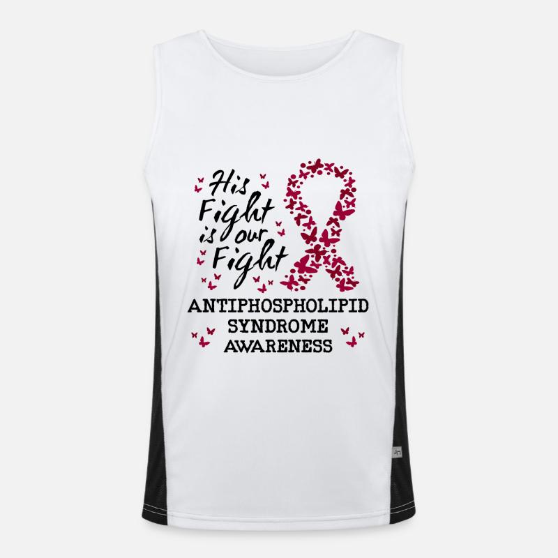 Antiphospholipid Syndrom Bewusstsein Funktionelles Kontrast-Tank Top für Männer 