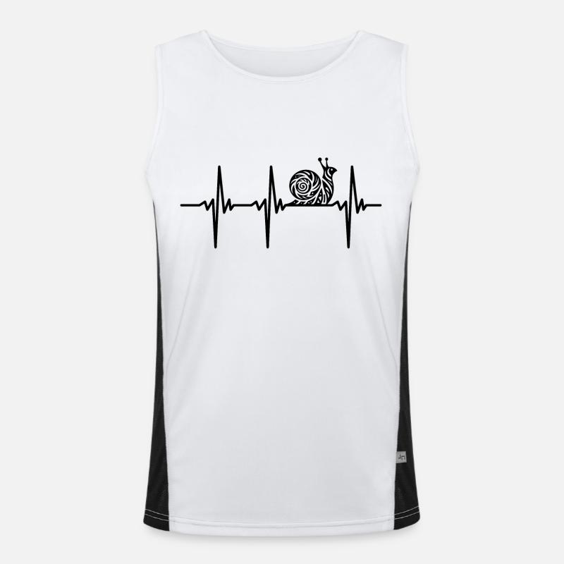 Heartbeat for snails with a house Men's Functional Contrast Tank Top 