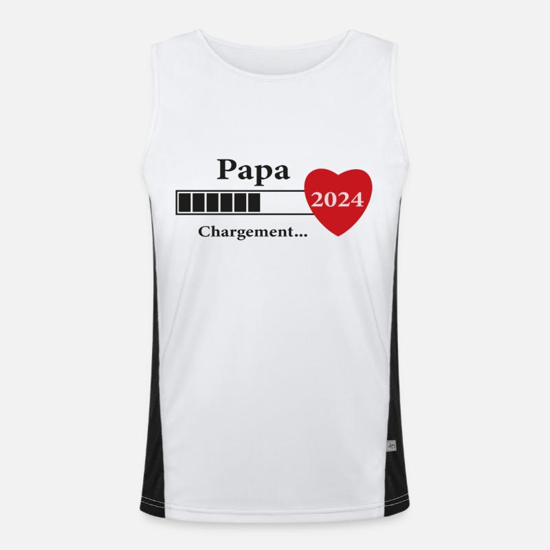Dad - Daddy-to-be Loading - Men's Functional Contrast Tank Top  - white/black