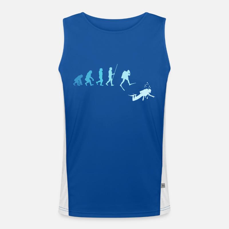 Tauchen Taucher Evolution Retro Scuba Funktionelles Kontrast-Tank Top für Männer 