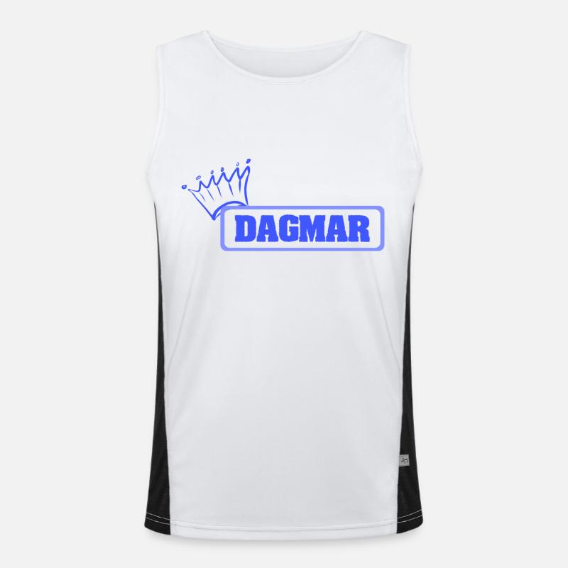 Dagmar als Schwester Funktionelles Kontrast-Tank Top für Männer 