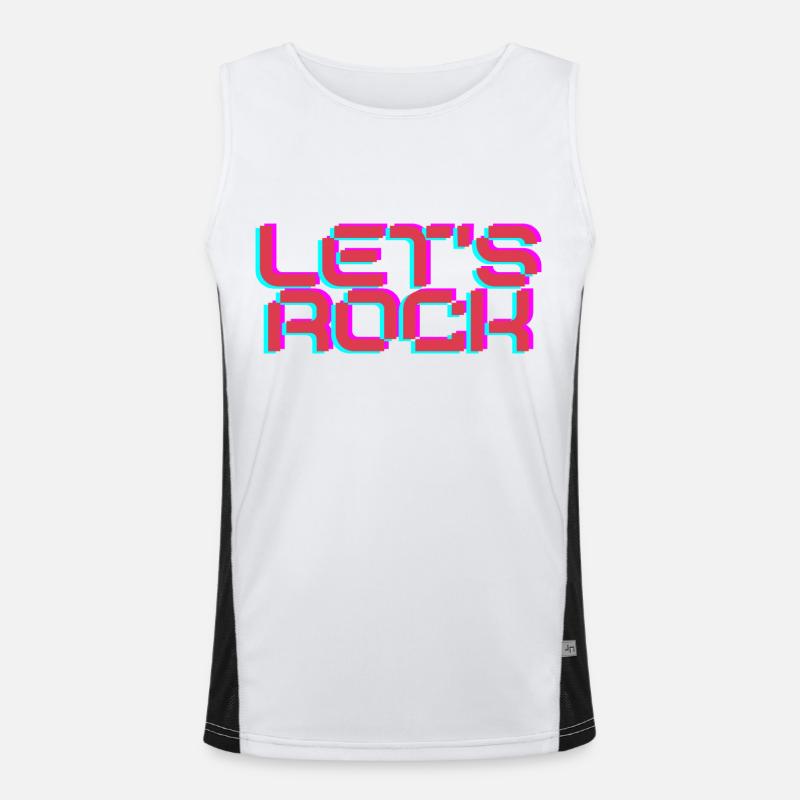 Let's Rock Men's Functional Contrast Tank Top 