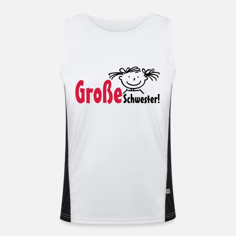 Große Schwester Funktionelles Kontrast-Tank Top für Männer 