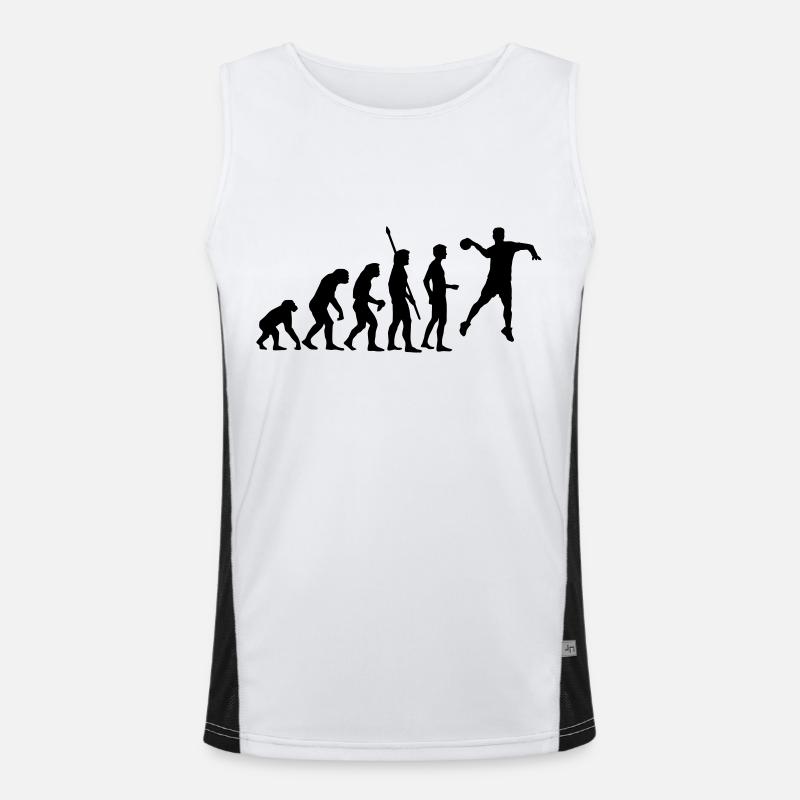 evolution_handball_062011_a_1c - Men's Functional Contrast Tank Top  - white/black
